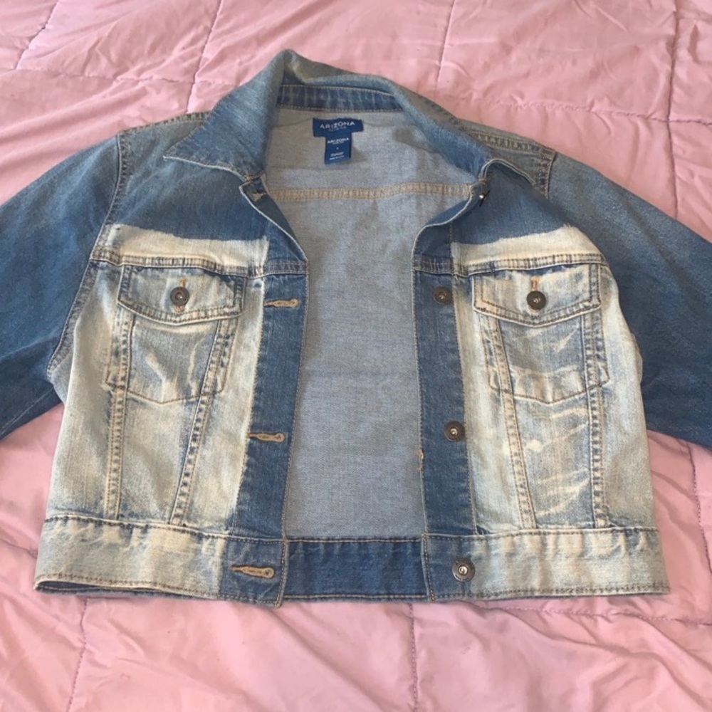 Arizona Jean Company Blue and Cream Jean Jacket